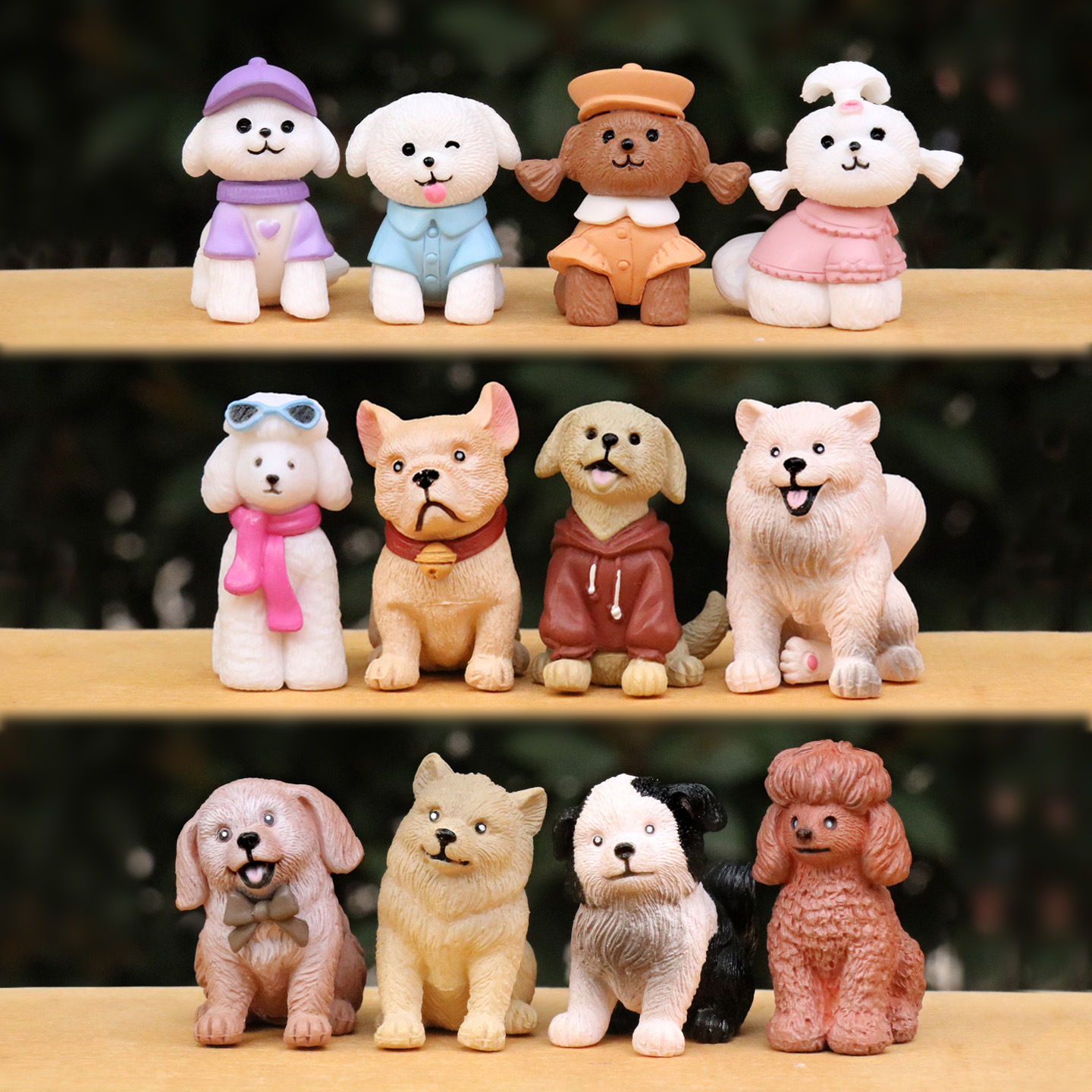 12pcs Cute Simulation Dog Pupp - đánh giá và giá First Bonsai Garden