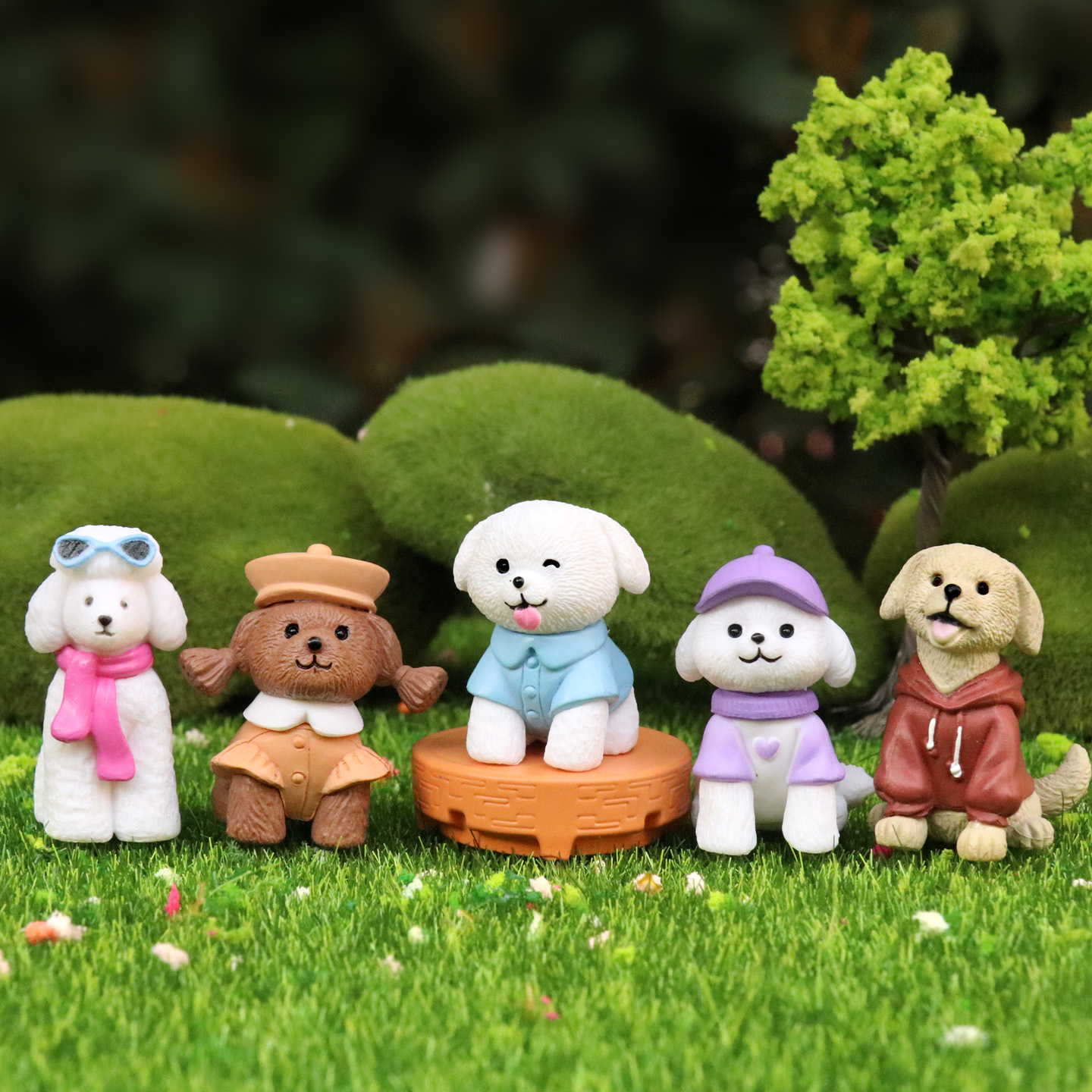 12pcs Cute Simulation Dog Pupp - đánh giá và giá First Bonsai Garden