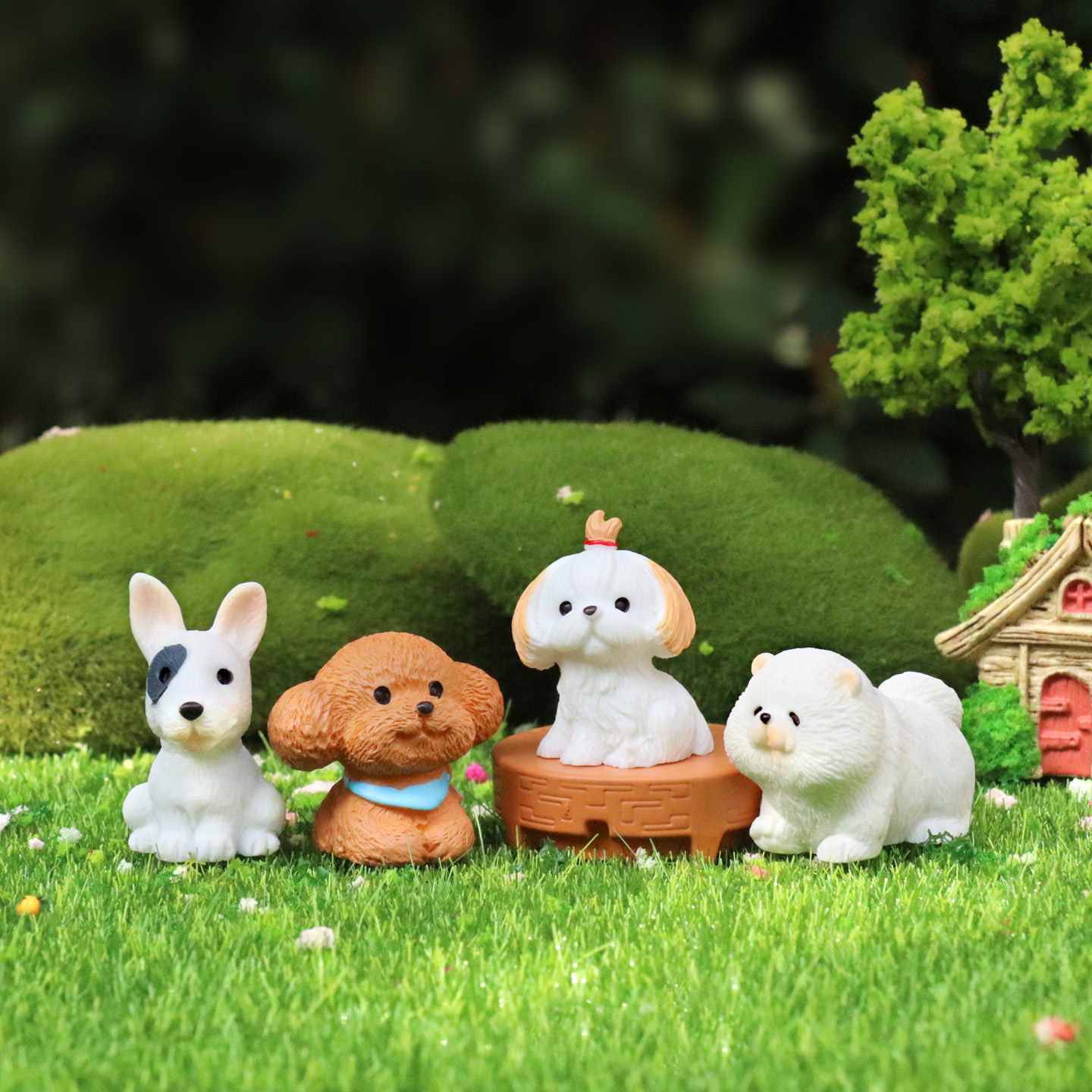 12pcs Cute Simulation Dog Pupp - đánh giá và giá First Bonsai Garden
